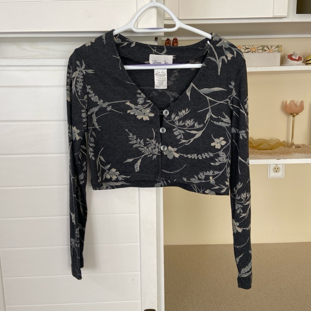 Vintage Crop Long Sleeve Top